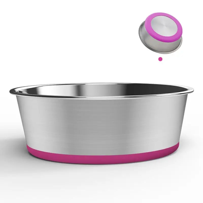 Gamelle pour chien en inox anti - dérapante colorée