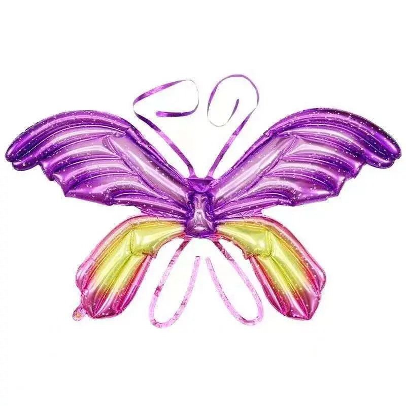 Accessoire papillon violet jaune pour kit de décoration fête anniversaire