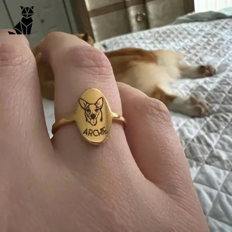 Bague personnalisée pour chien - bague personnalisée