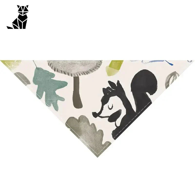 Gros plan d’un bandana pour chien à petits motifs de la collection ’Australian Shepherd Bandana with Happy Little Patterns’ (Bandana pour berger australien à petits motifs)