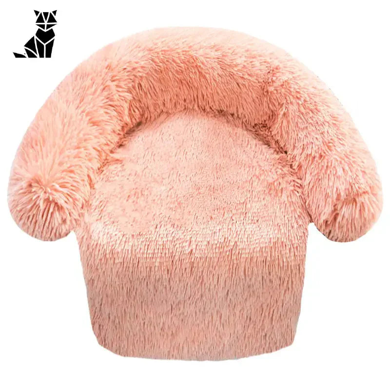 Lit pour chien rose avec fourrure duveteuse - Canapé pour chien en tissu Tissu - Cozy Rest