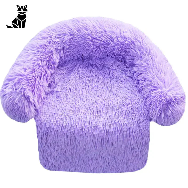 Bonnet violet avec pompon, Canapé pour chien en tissu feutré - Cozy Rest