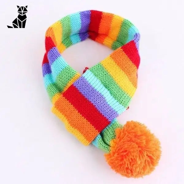 Chapeau pour Chat Hiver Coloré (chapeau + écharpe