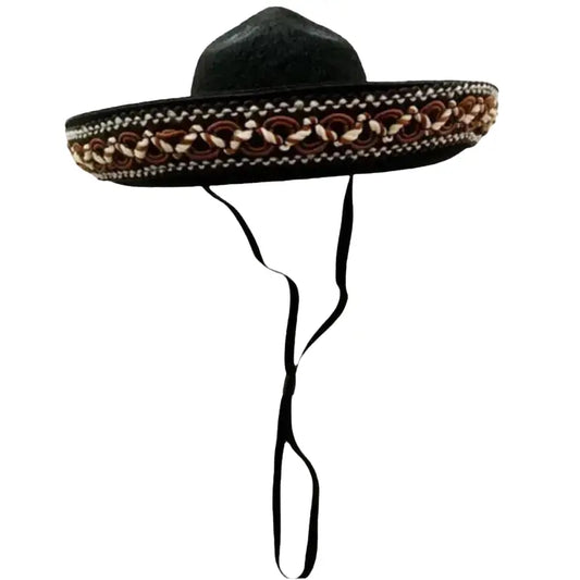 Chapeau à confort optimal : Chapeau noir unique avec tresse pour les chiens en fuite en Colombie Transparent Background