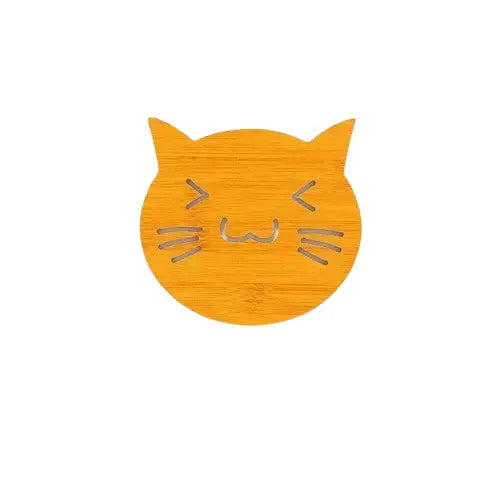 Adorable Dessous De Verre Frimousse Féline Pour Vos Apéros! Petit Félin fond transparent