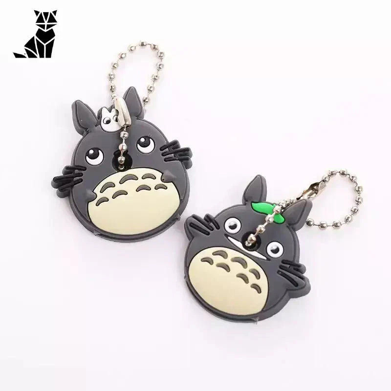 Lot de 2 porte-clés Totoro en silicone - Couvre-clé mignon et durable