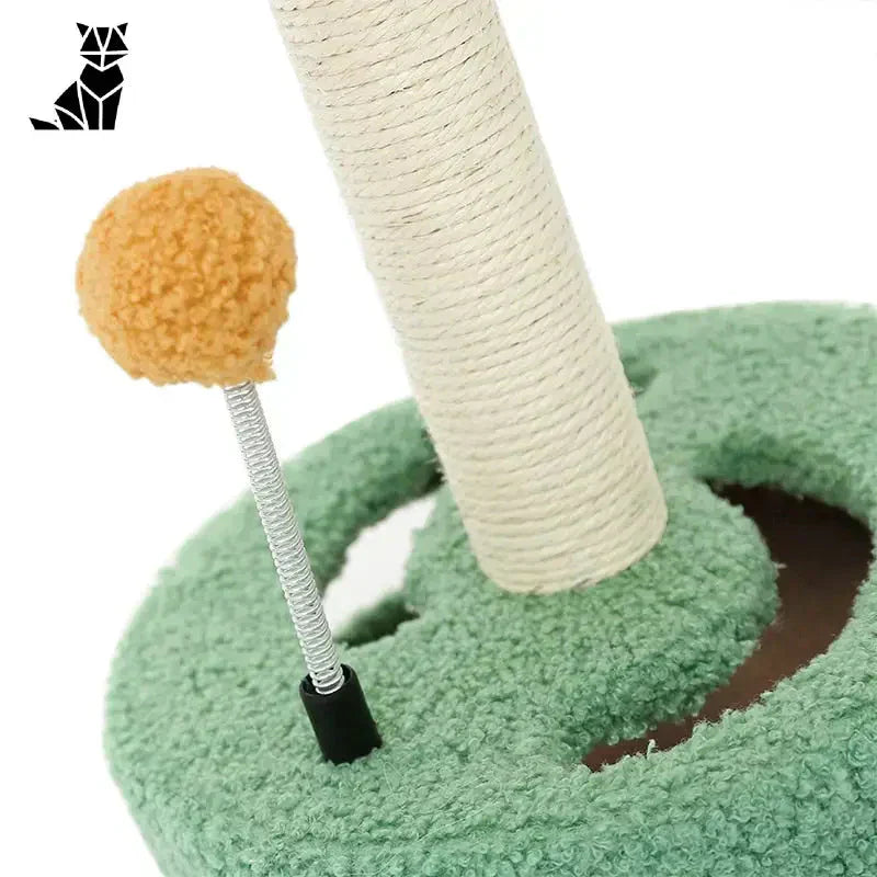 Griffoir à chat avec balle - Jouet pour chat amusant et naturel par Tournesol Ajoute