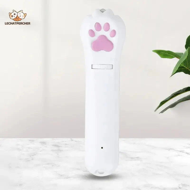 Brosse à dents en forme de patte de chien blanche avec impression de patte rose - parfaite pour les moments de jeu avec les animaux