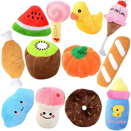Un lot de peluches, dont le Squeaky Dog Toy Sunflower Plush, jouet pour chiens Transparent Background