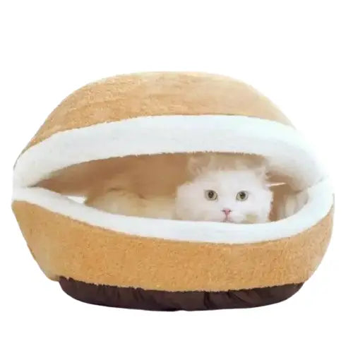 Panier Chat Super Moelleux En Forme De Hamburger Pour Un Coin De Paradis Transparent Background