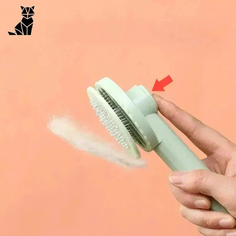 Peigne ergonomique pour chat - Brosse de nettoyage de la personne, pour enlever les poils morts