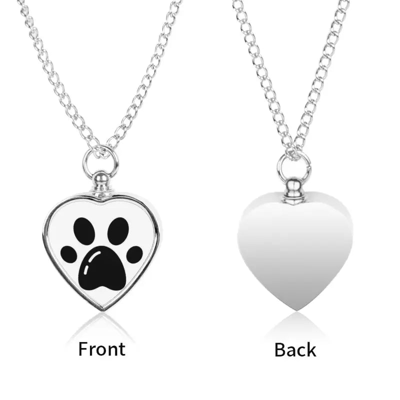 Pendentif personnalisé en forme de petit cœur avec empreinte de patte : un souvenir tangible parfait