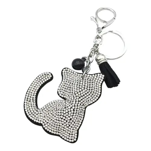 Porte-clés Chaton étincelant: Bijou à Accrocher Scintillant Et Stylé Transparent Background